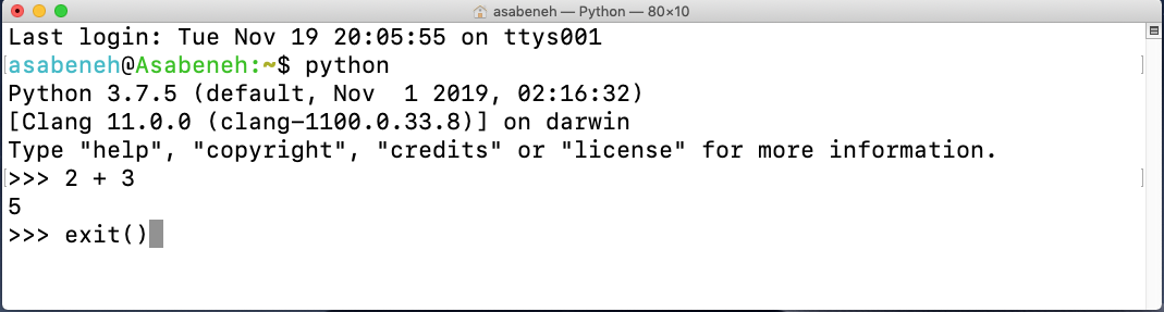 Salir del shell de Python