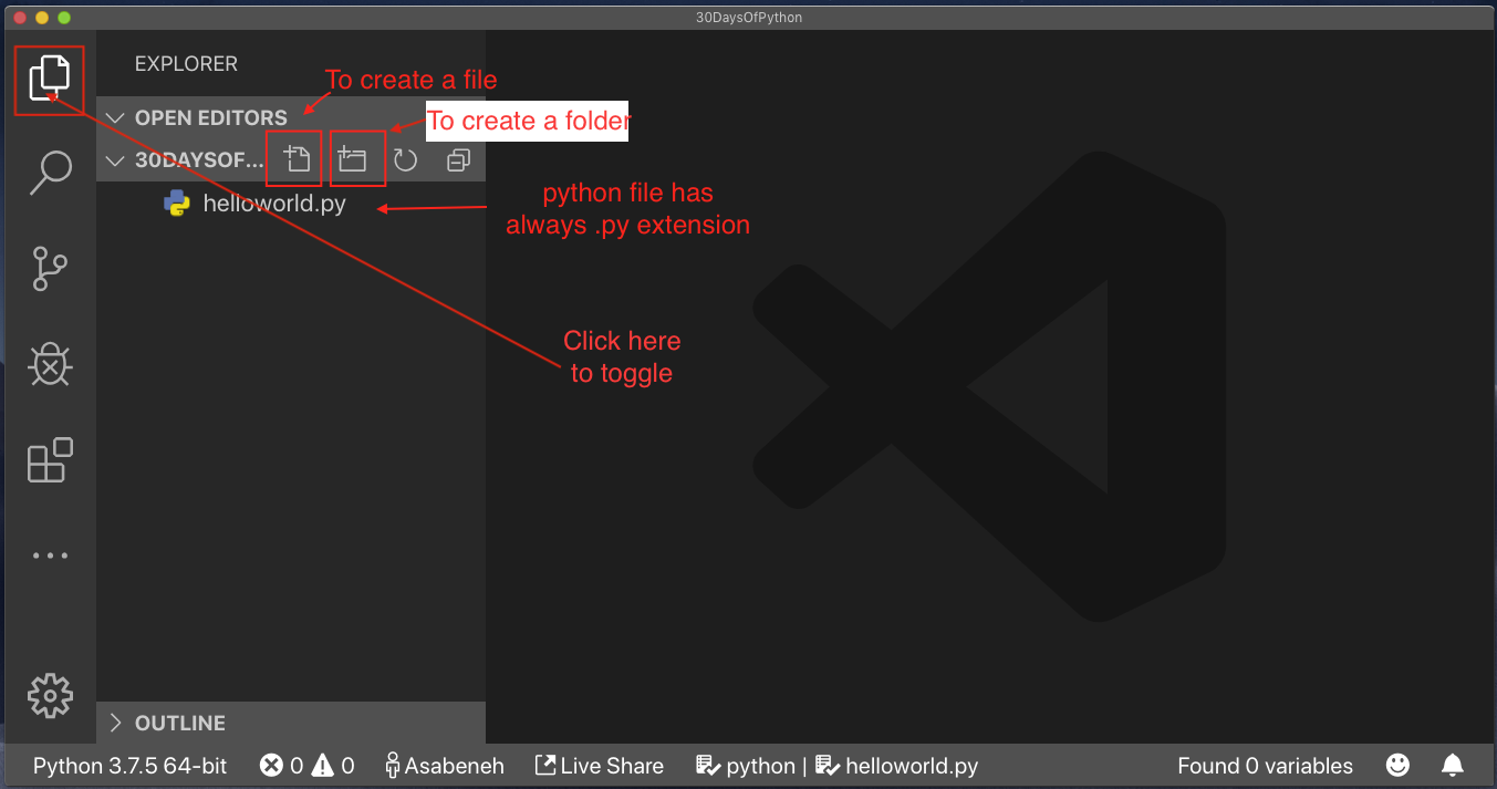 Crear archivo Python