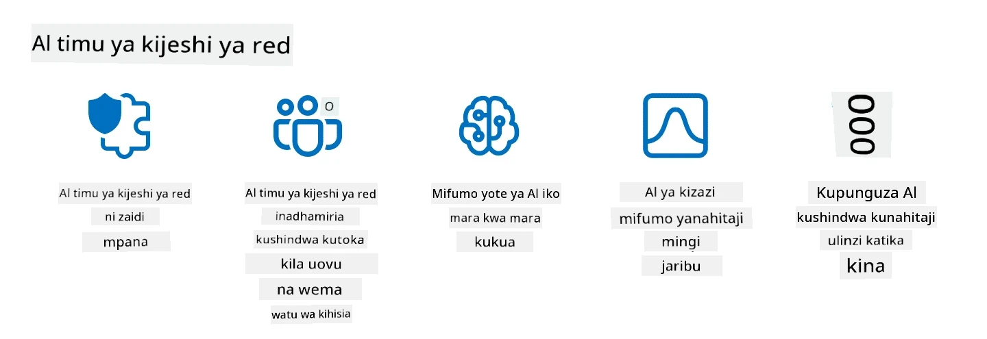 Mwongozo na rasilimali za red teaming